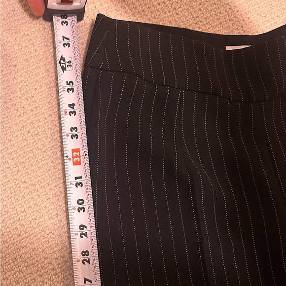 Armani Collezioni Black Pinstripe Trousers Size 4 - Picture 4 of 6